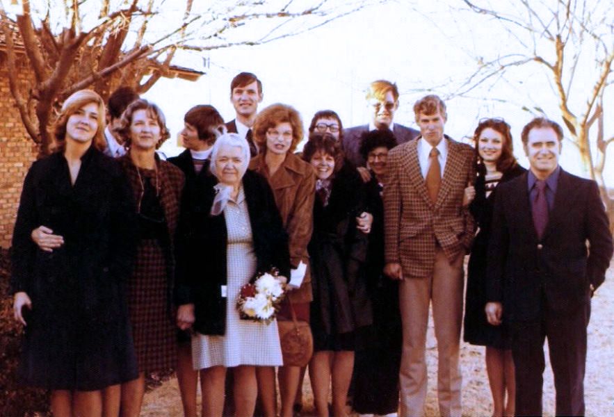 Ewald's family at his funeral December 15, 1976
